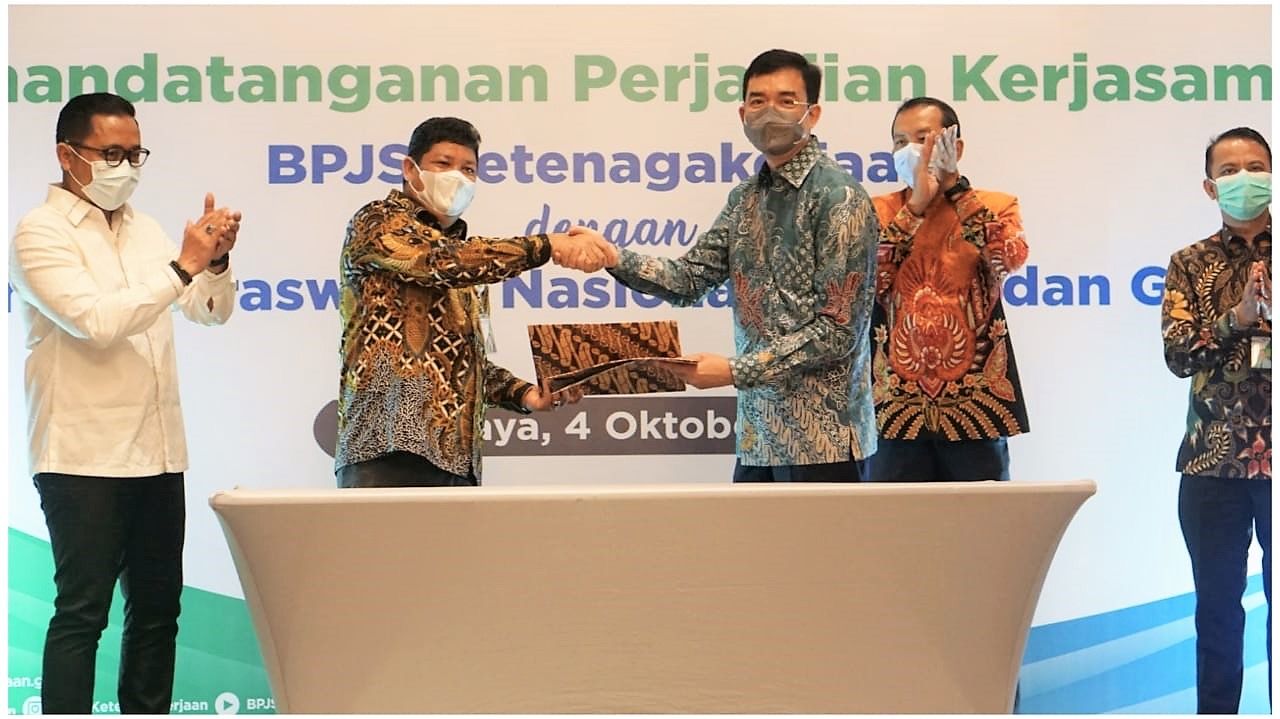 BPJAMSOSTEK-Hiswana Migas Teken Kerja Samag